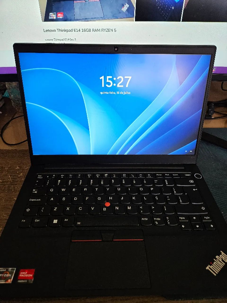 Notebook Lenovo 16GB RYZEN 5