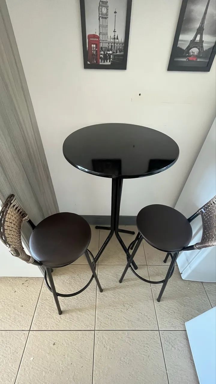 Mesa bistrô + 2 cadeiras kit - Foto 2