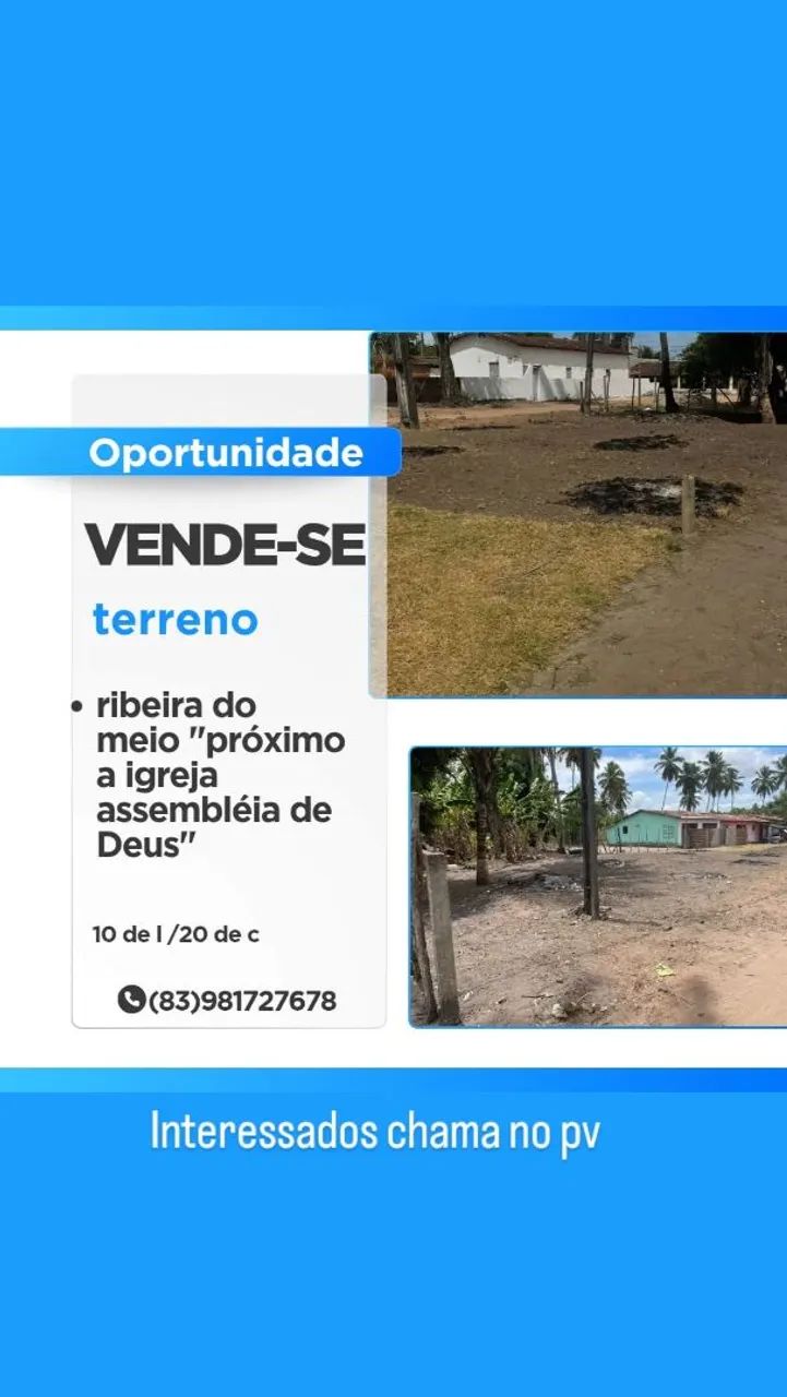 Vendo terreno 50 mil 