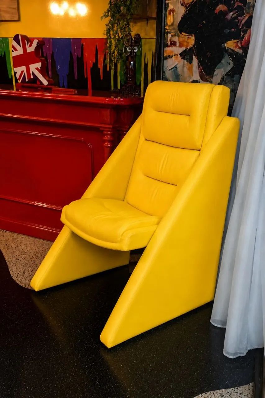 Poltrona Lafer Amarela | Design Brasileiro Vintage - Foto 5