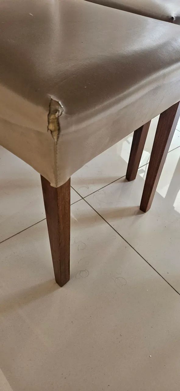 CONJUNTO DE 4 CADEIRAS BEGE - Foto 4