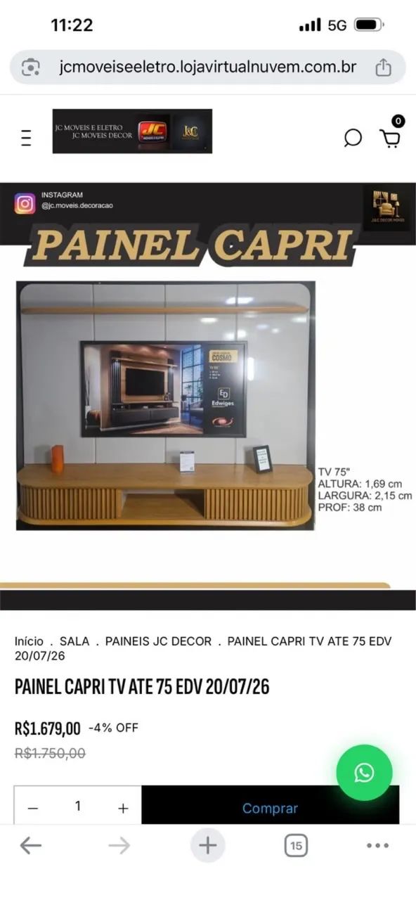 PAINEL CAPRI COM LED - Foto 3