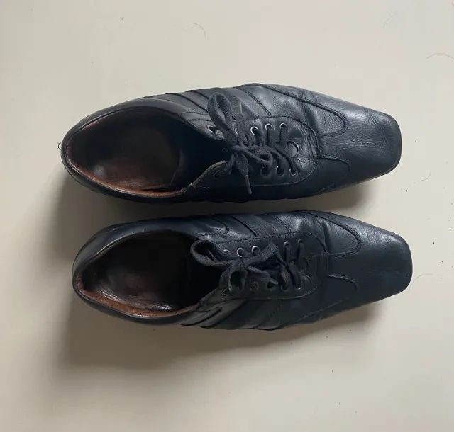 sapatênis em couro legítimo preto - Foto 2