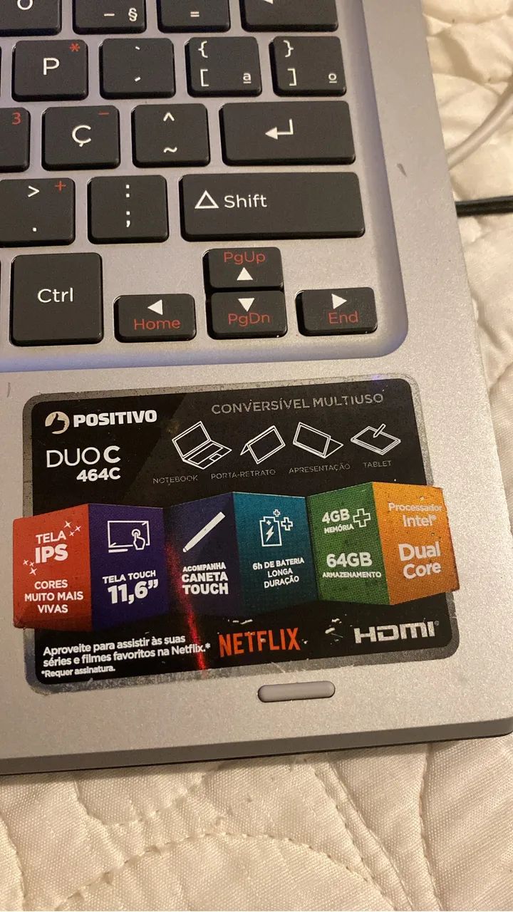 Notebook positivo duo c464c