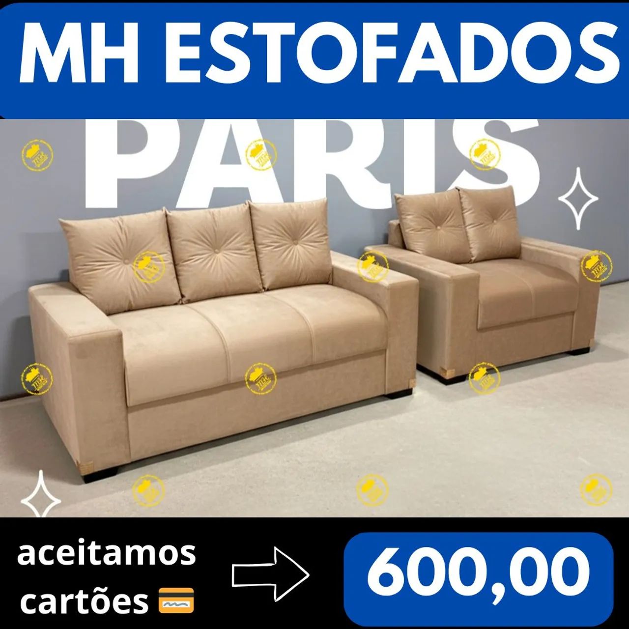 SOFÁS DIRETAMENTE DA FÁBRICA APARTI DE 300,00 - Foto 4