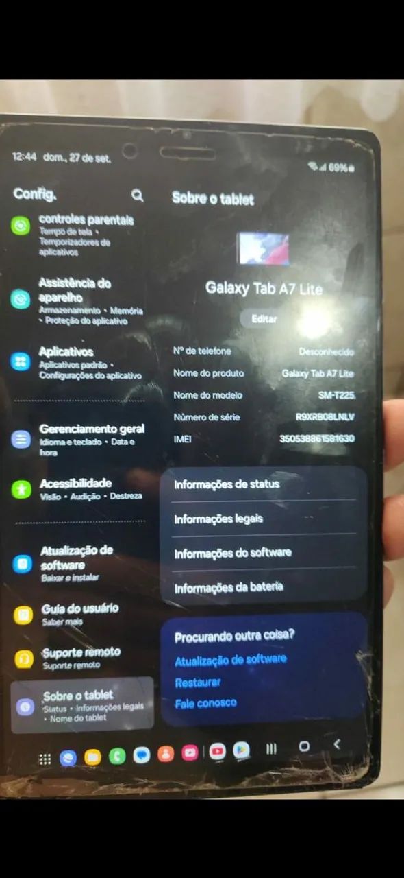 A venda tablet samsung tab A7 lite