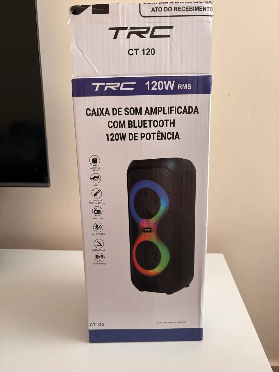 Caixa de Som Amplificada TRC 120w Bluetooth