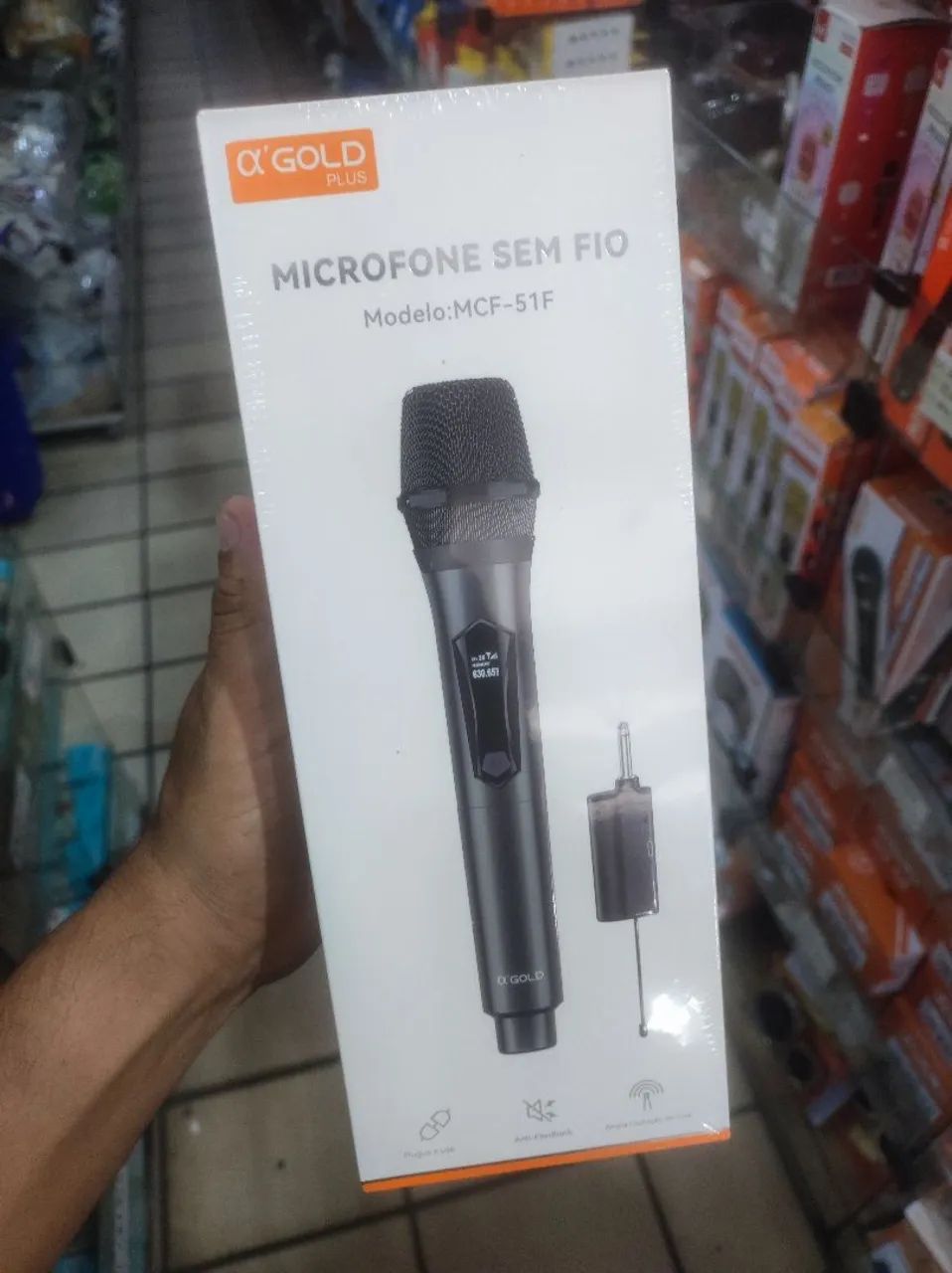 Microfone sem fio profissional ideal para karaokê palestras bandas igrejas 