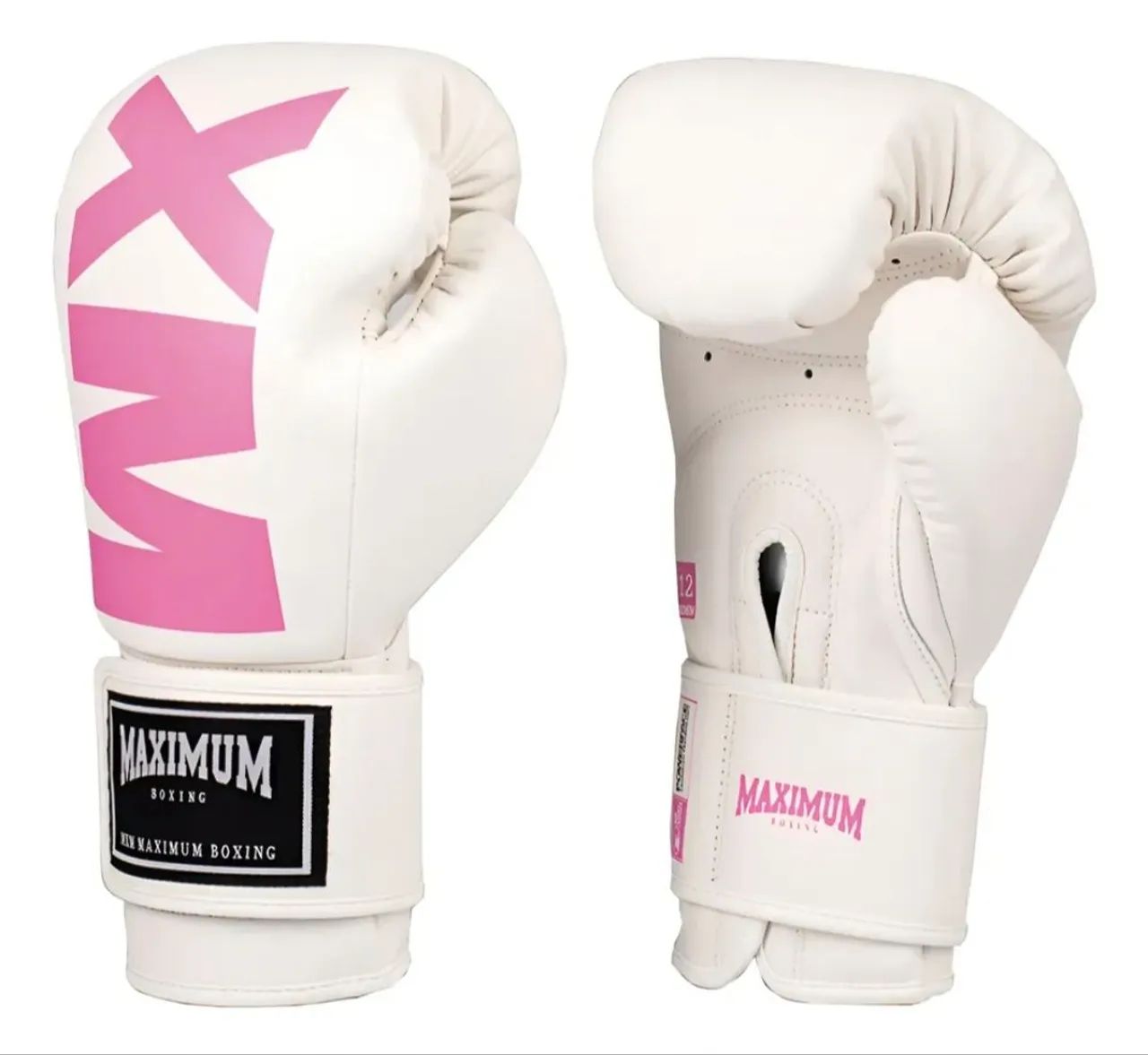 Luva De Muay Thai E Boxe Mxm White/pink - Maximum