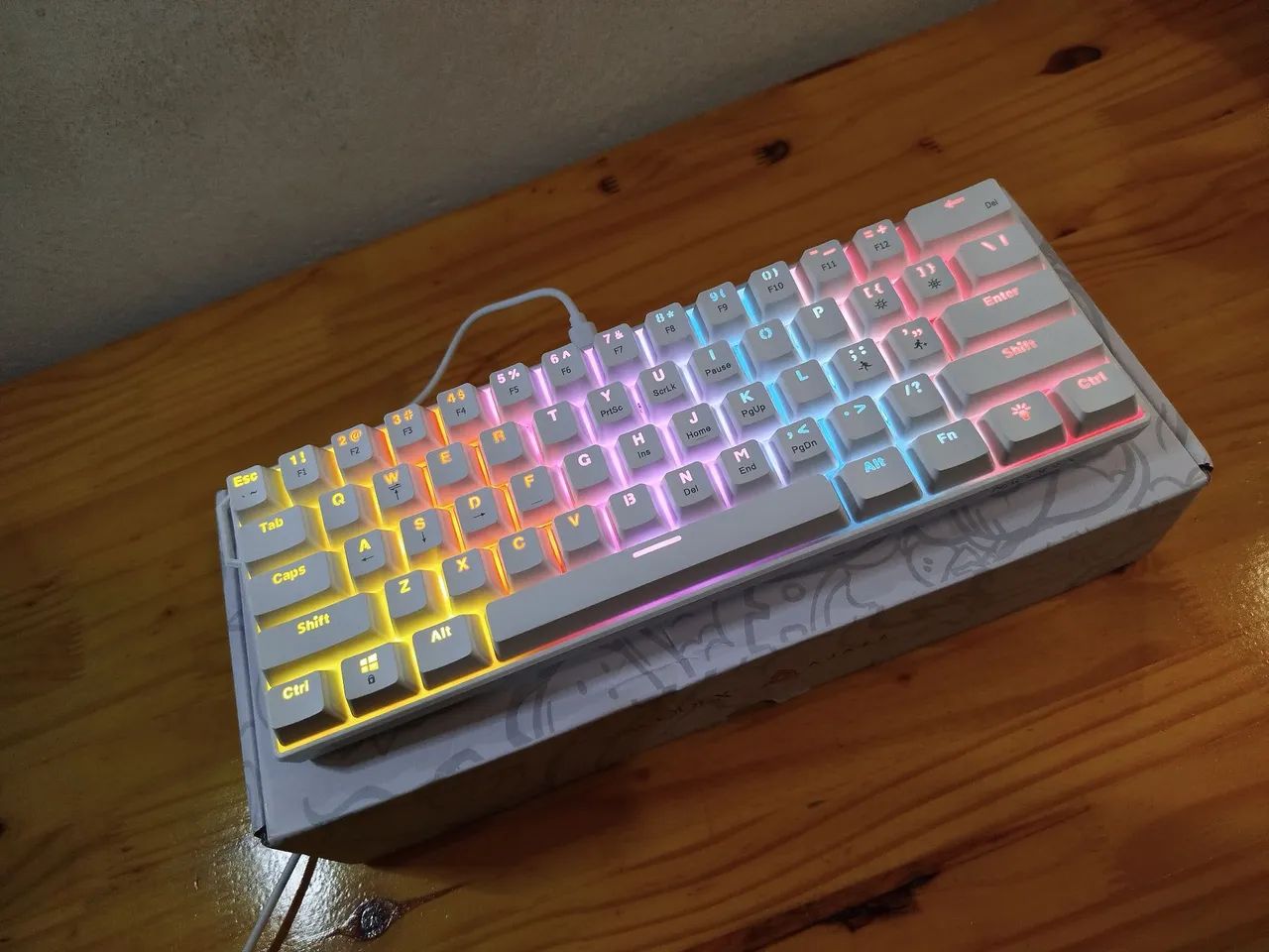 Teclado Mecânico Ajazz NK61 - 61% - Switch Red - Hot Swap
