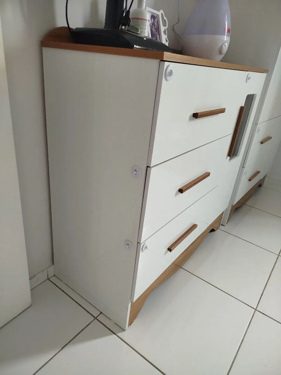 Kit berço, cômoda e guarda roupa infantil - Foto 5