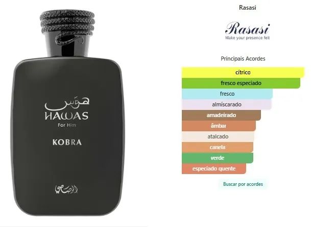 Perfume Rasasi Hawas Kobra Eau de Parfum 100ml - Foto 3