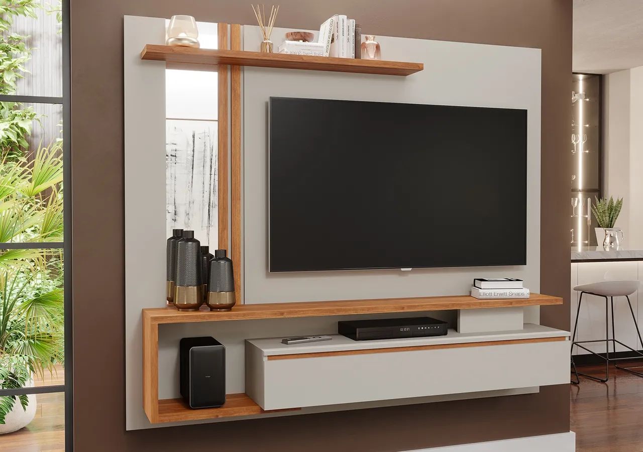 Painel Treviso Permobili 100% MDF, para TVs até 55 Polegadas - Entrega Imediata;
