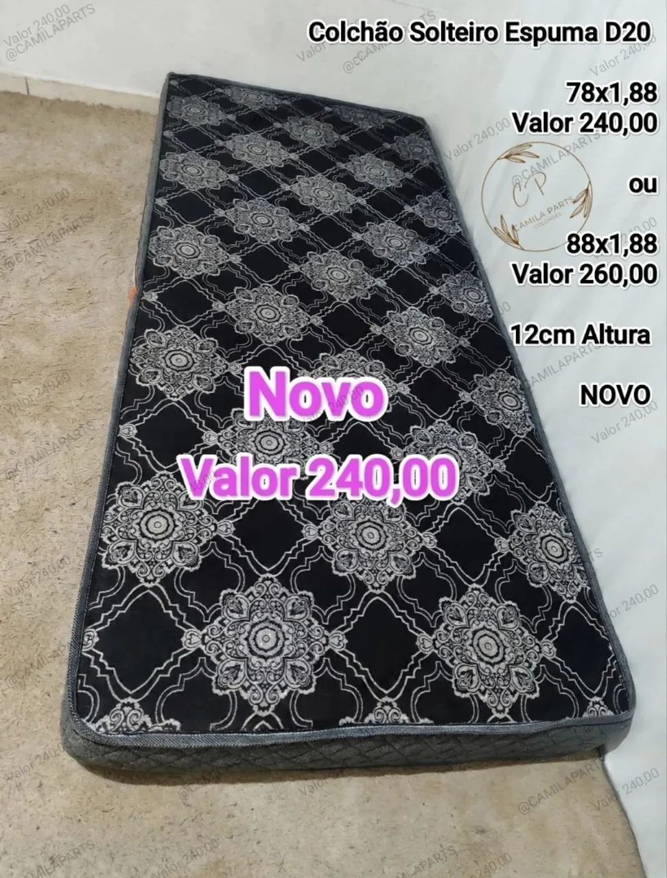Colchão Solteiro NOVO Espuma D20 (ENTREGO) - Foto 2