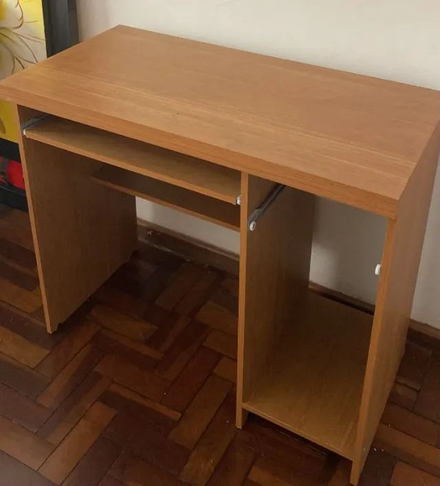Escrivaninha para Computador com Porta-Teclado e Compartimento Lateral - Foto 3