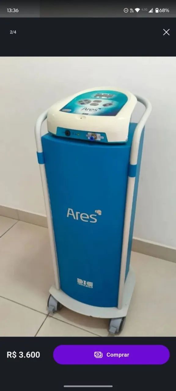 Carboxterapia com gás incluso e carrinho