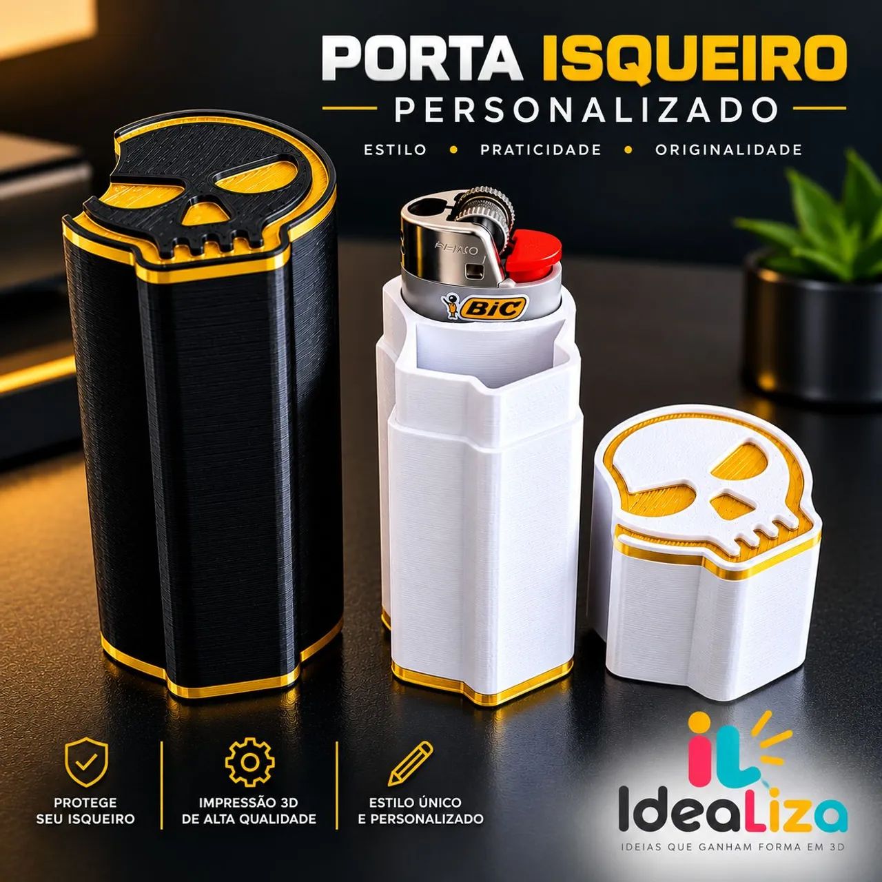 Porta Isqueiro Personalizados 3D