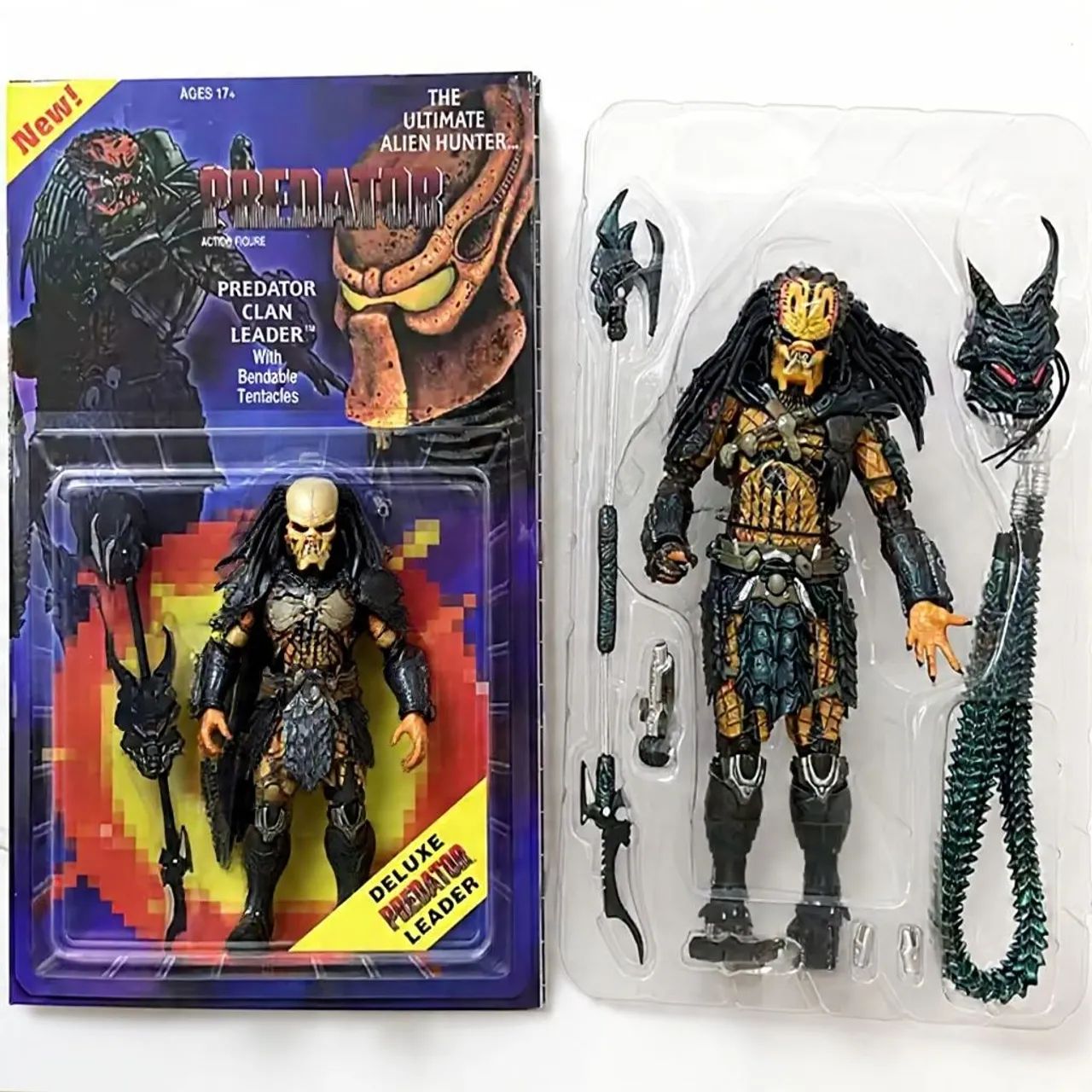 Boneco articulado Action Figure Predator Clan Leader Neca Deluxe