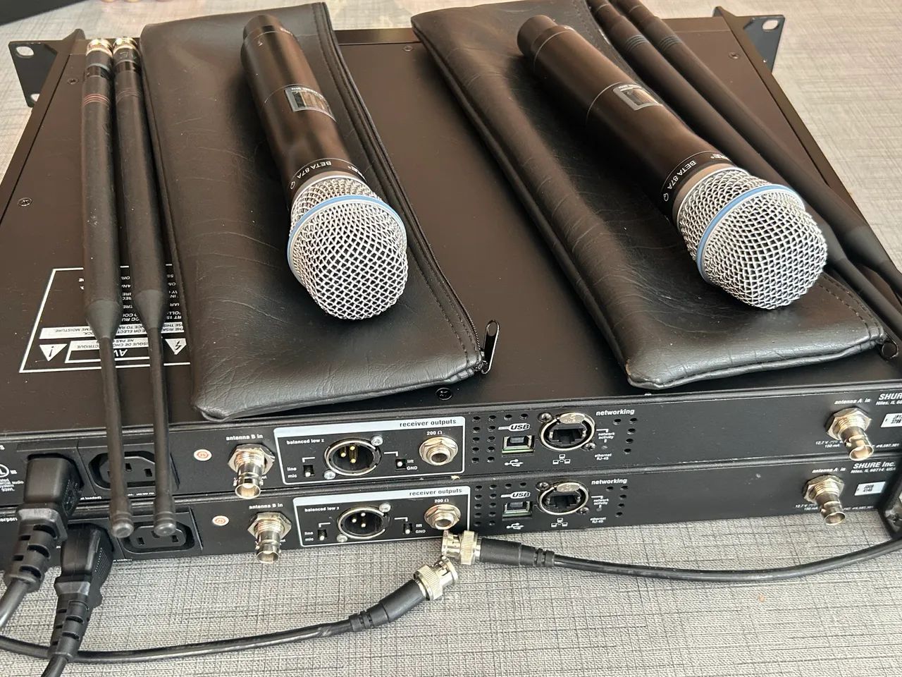 Microfone sem fio shure top2 beta 87a mic  urs  - Foto 3