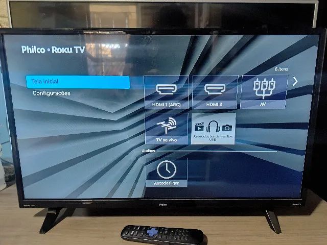 Smart TV Televisão Philco 32 Polegadas Sistema Roku HD - Foto 3