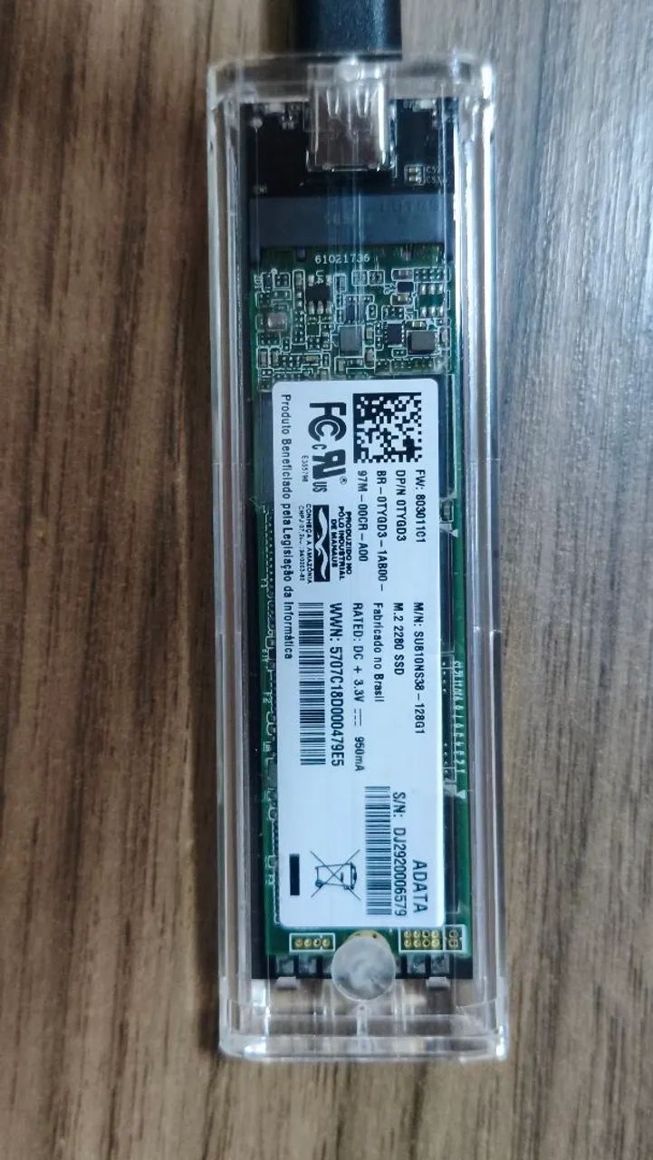 128gb m.2 sata com case 3.0  - Foto 2