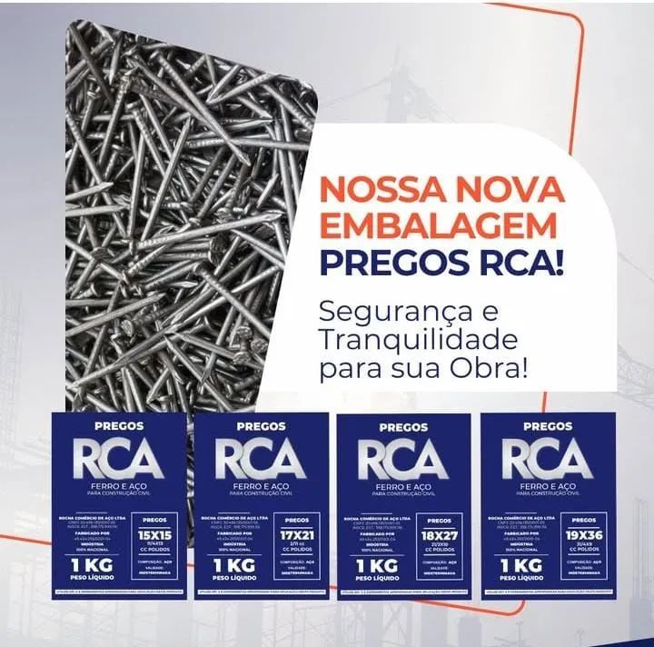 Prego 18x27 e outras medidas 