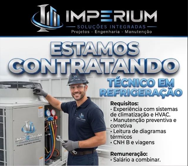 Vaga de Eletricista, Téc. em Refrigeração, Encanador e pintor. - Foto 2