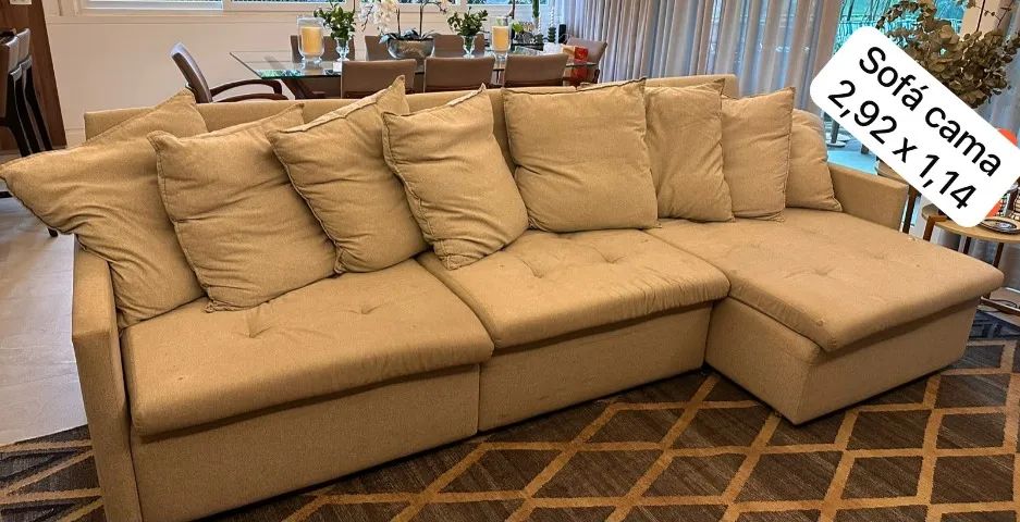SOFÁ-CAMA | CONFORTÁVEL E ATEMPORAL - 2,92 x 1,14 |  - Foto 3
