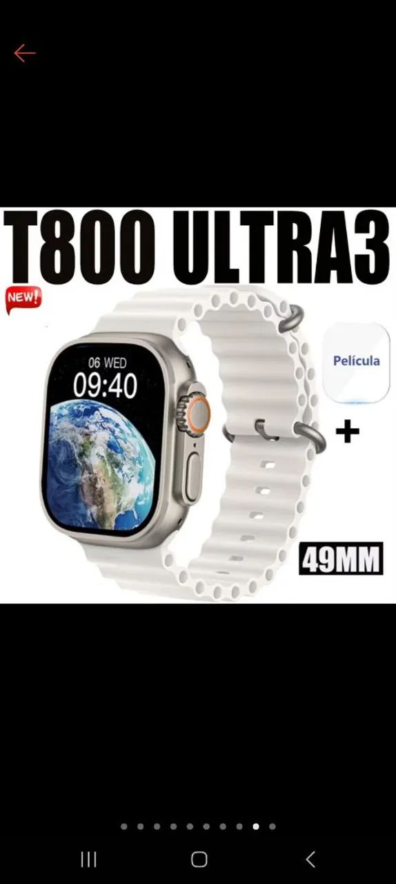 Relogio smartwatch t800ultra 