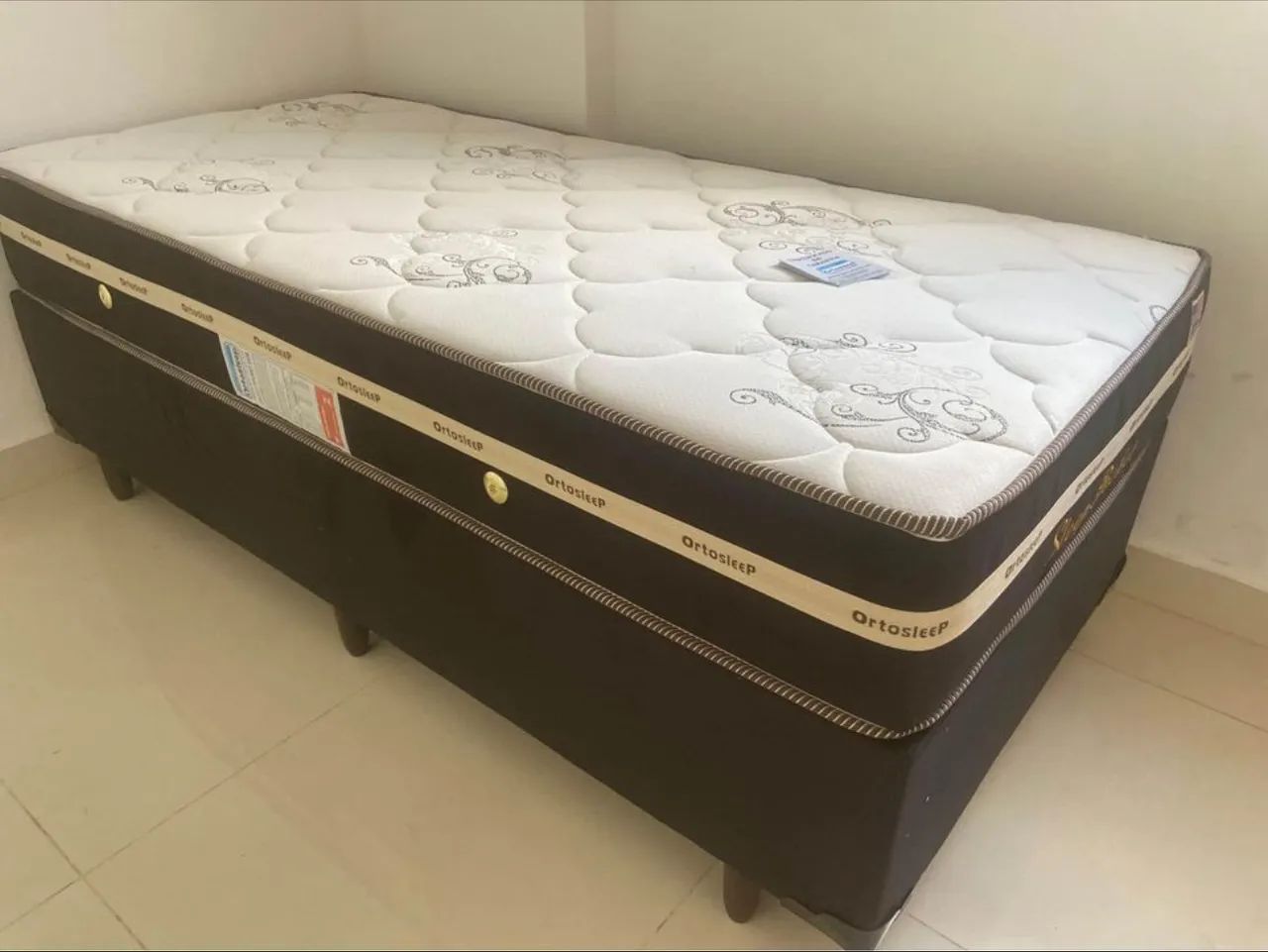 Cama box solteiro molas ensacadas mega oferta