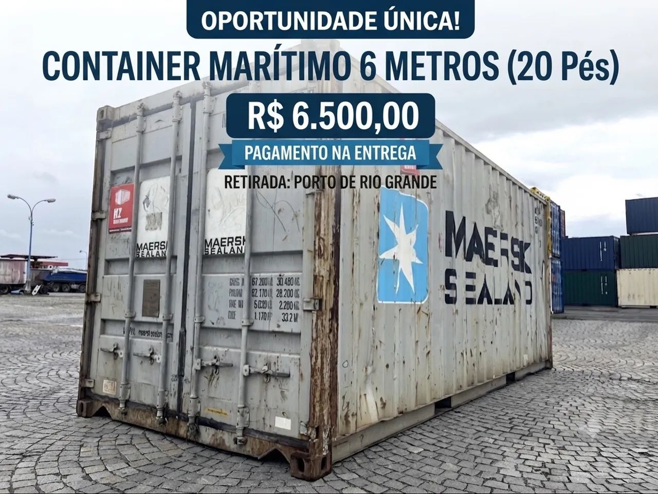 CONTAINER 6 metros em rio grande 