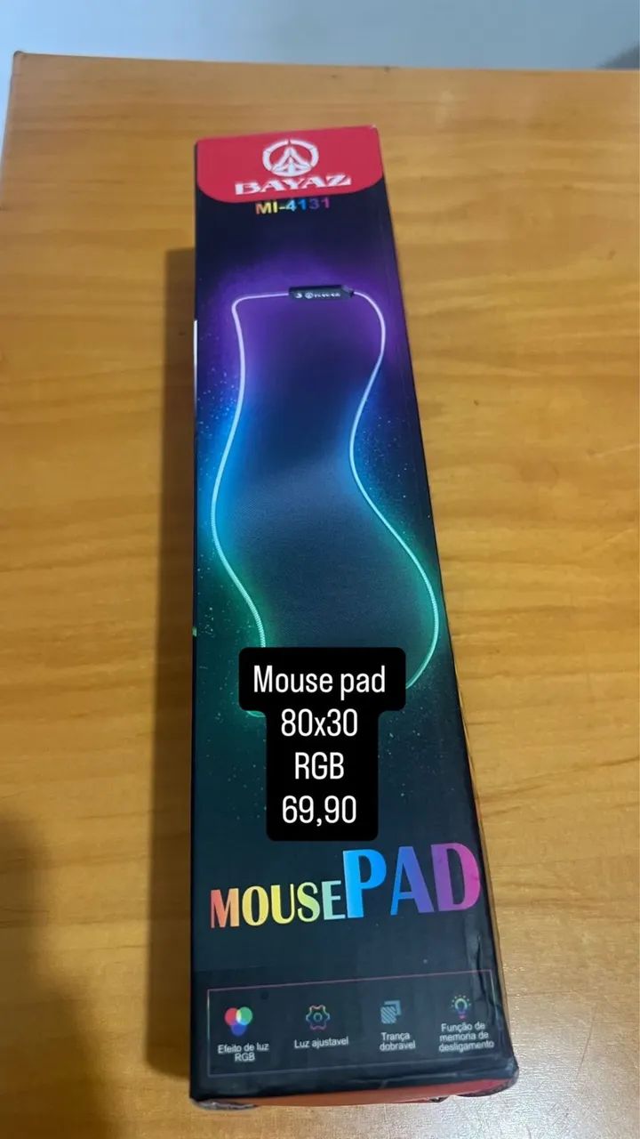 Mouse pad (novo) RGB  - 80x30cm 