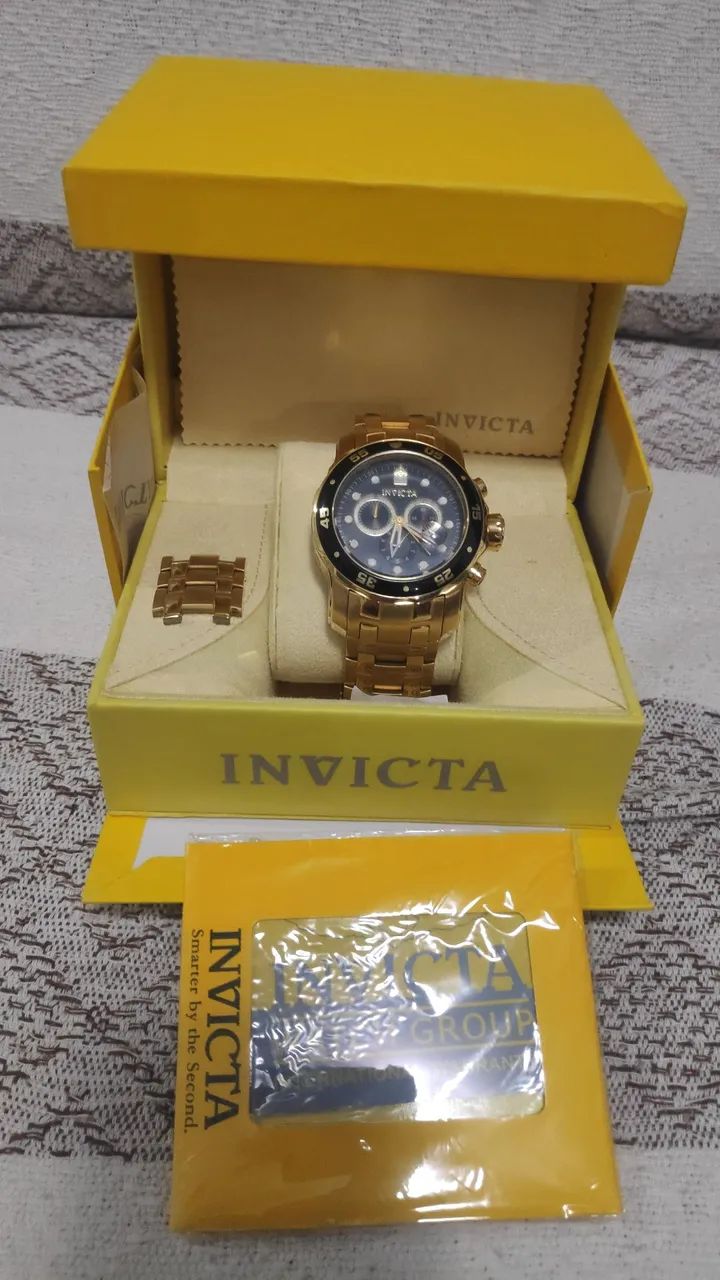 Relógio Invicta ProDrive Fundo dourado novo 