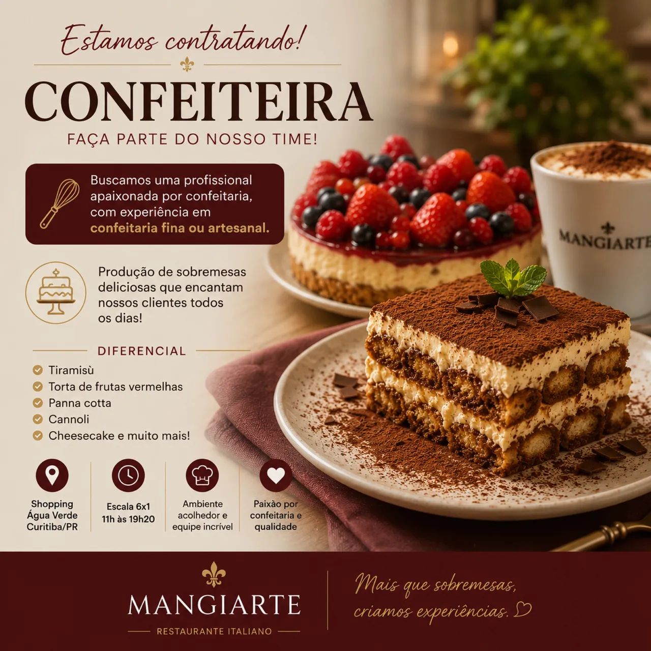 VAGA DE CONFEITEIRA(O)