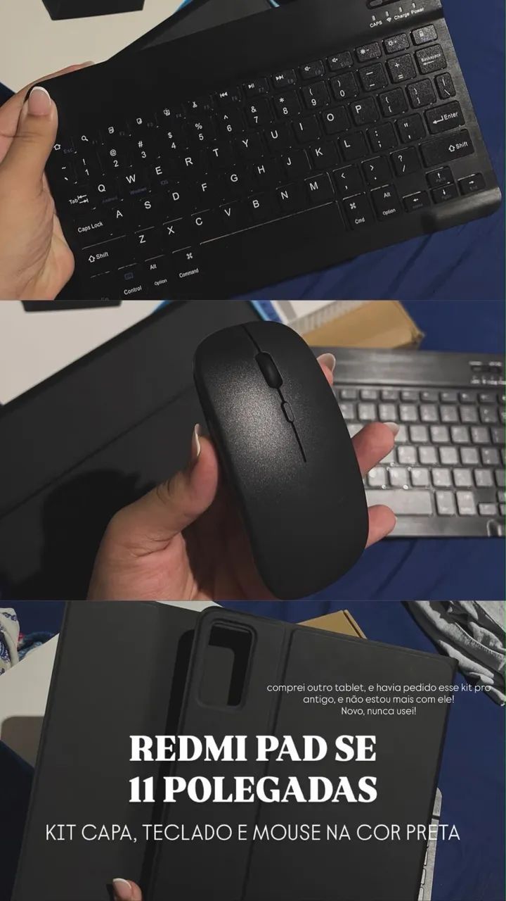 Kit Capa+mouse+teclado /tablet REDMI PAD SE 11? - Foto 5