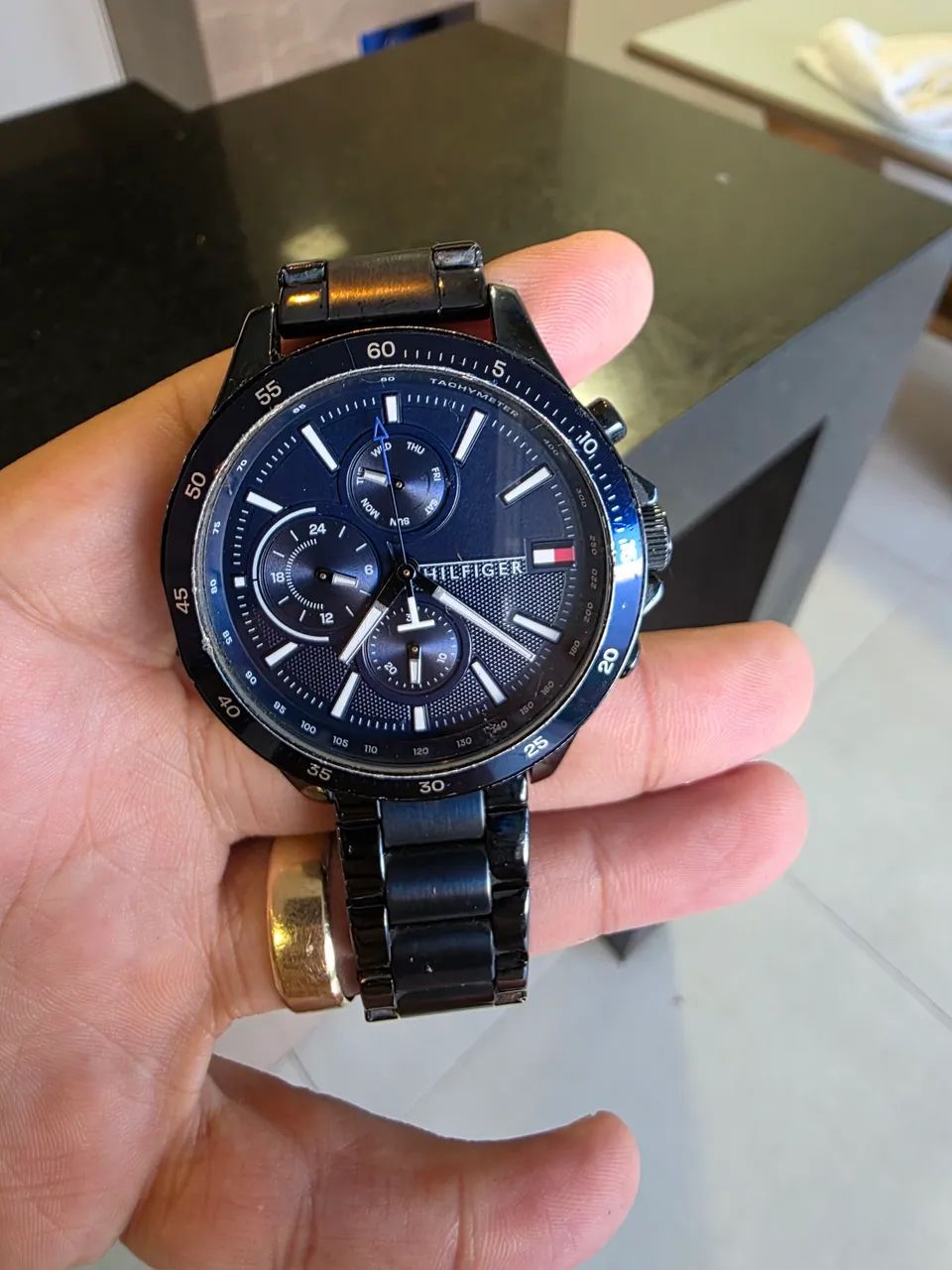 Relógio Tommy Hilfiger Original Preto - Completo com Caixa e Nota Fiscal - Foto 4
