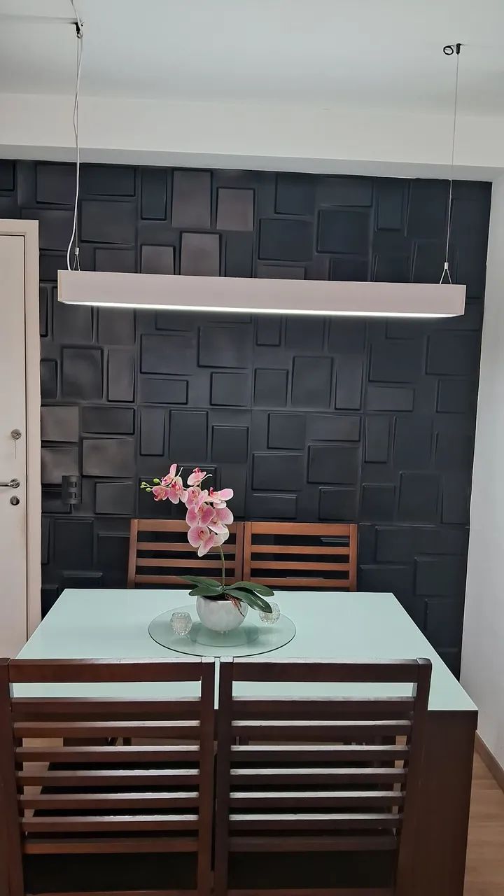 Pendente retangular para 2 lâmpadas de led 