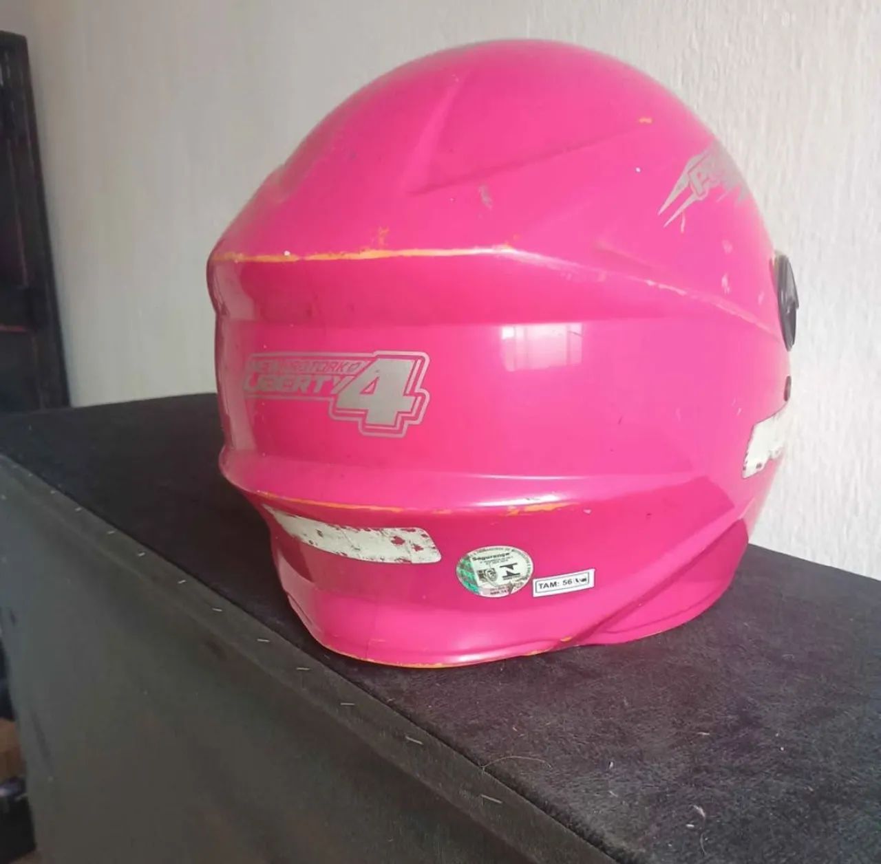 Capacete Rosa Tam.56 - Foto 2