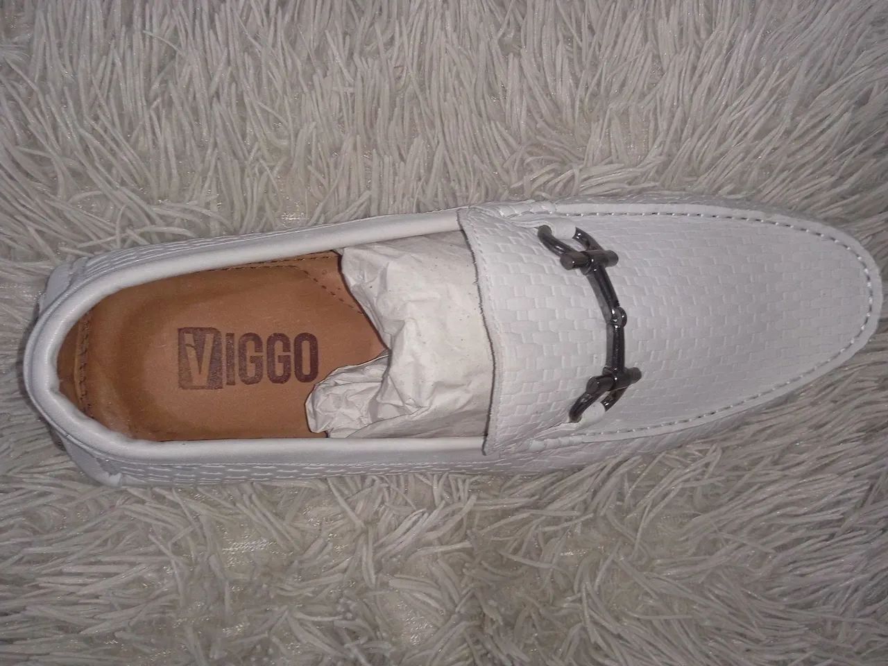 Sapato Mocassim Viggo masculino branco  - Foto 4