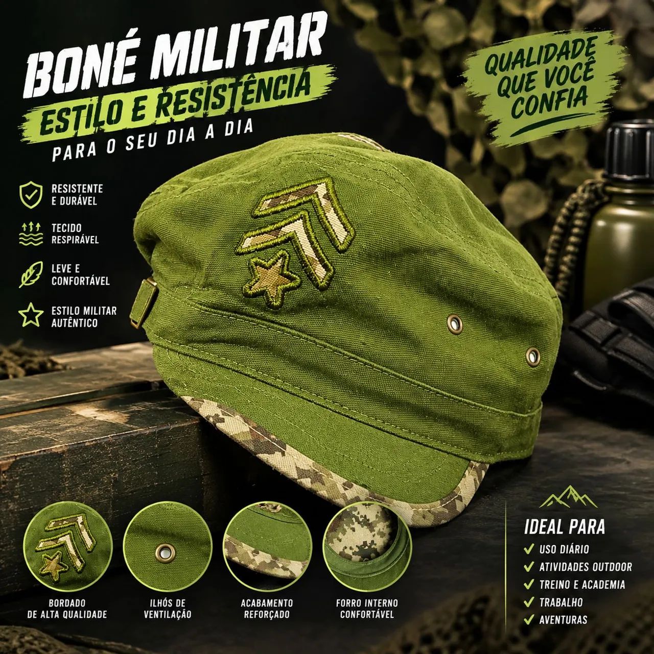 Boné militar global Alliance, modelo americano .