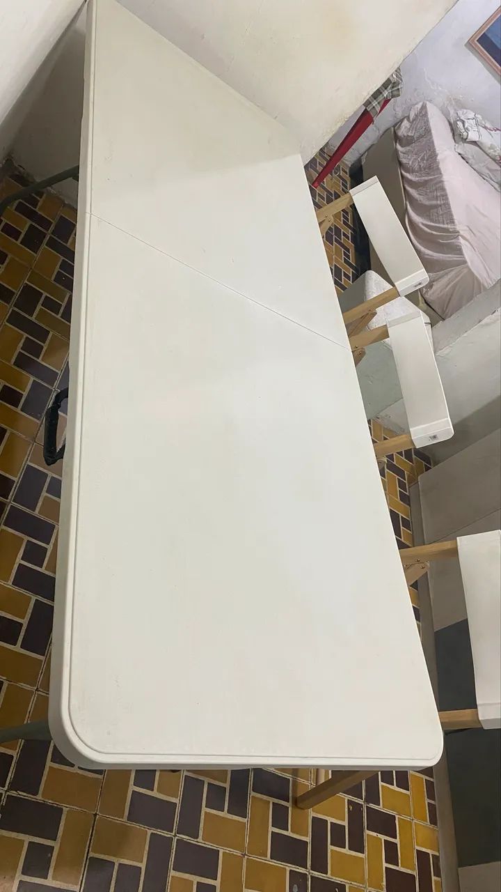 Mesa maleta dobrável + 3 cadeiras potenza