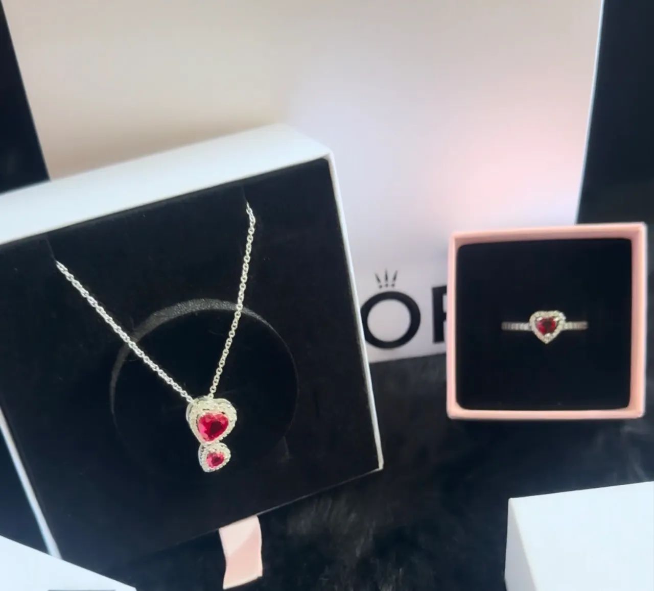 Conjunto Pandora coração vermelho brilhante  - Foto 4