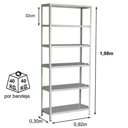 Estante aço 30cm