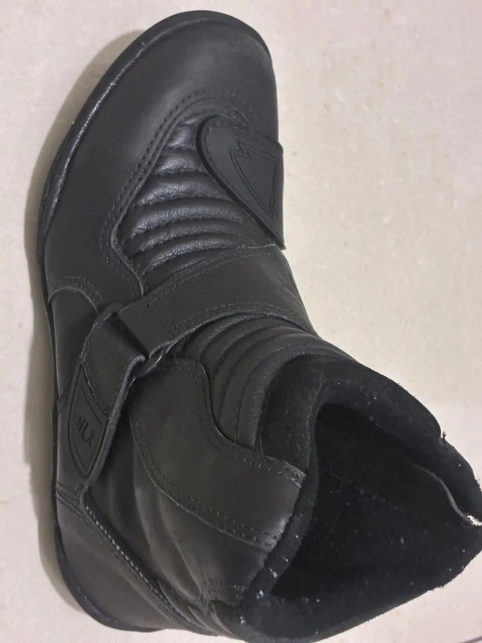 bota de couro motociclista - Foto 3