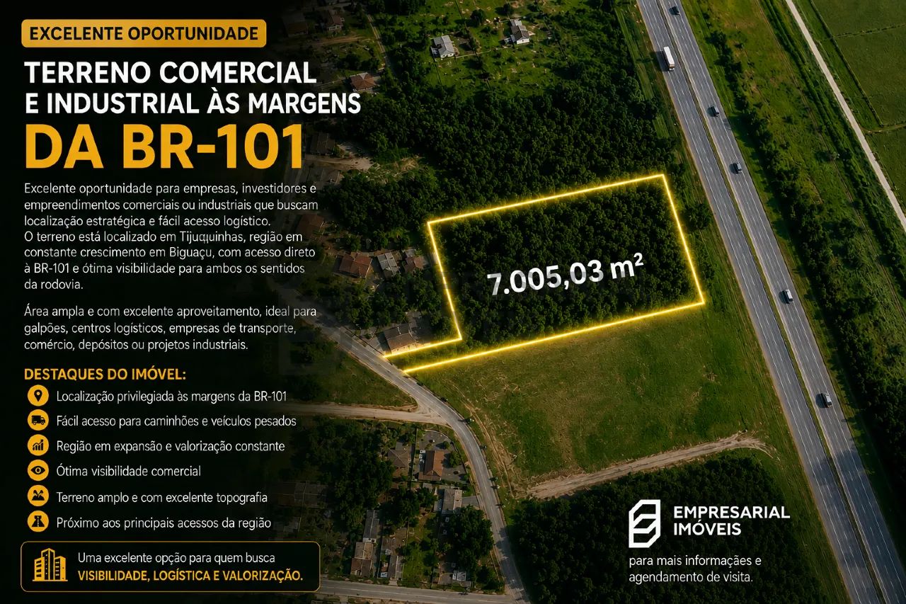 Terreno à venda às margens da BR-101, em Biguaçu/SC. - Foto 4