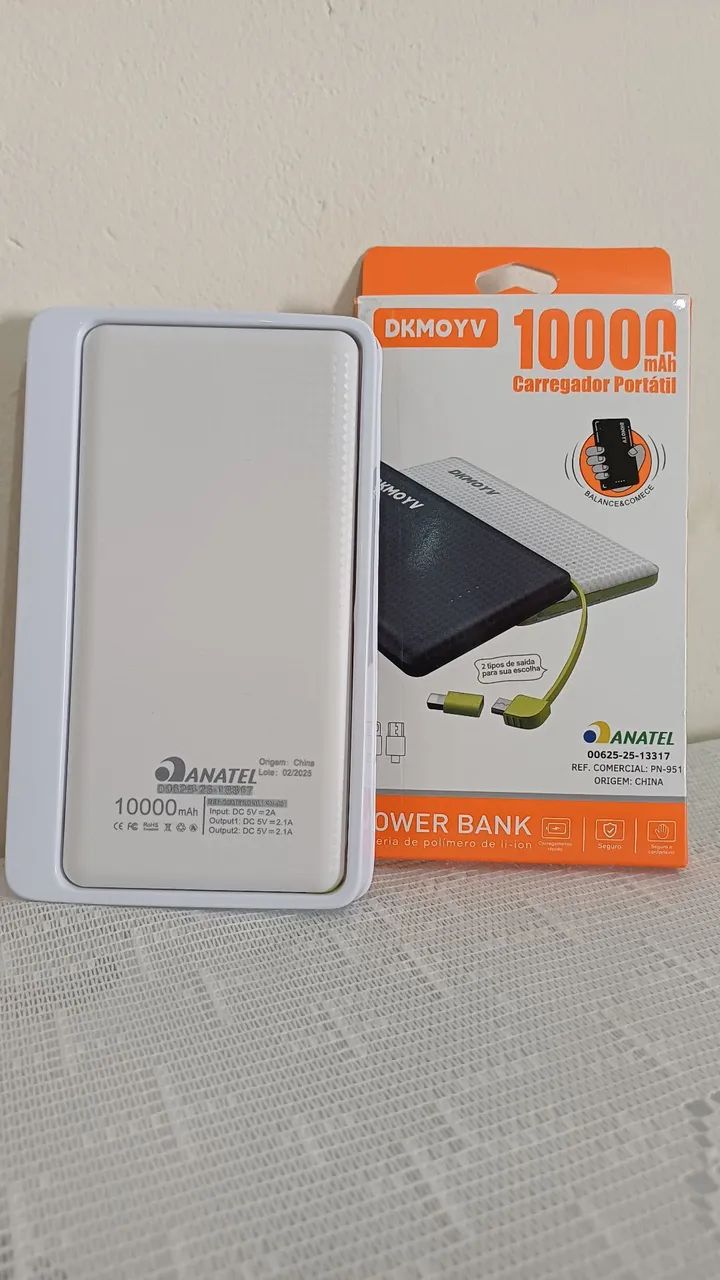 Carregador Portátil 10.000mAh NOVO!! - Foto 3