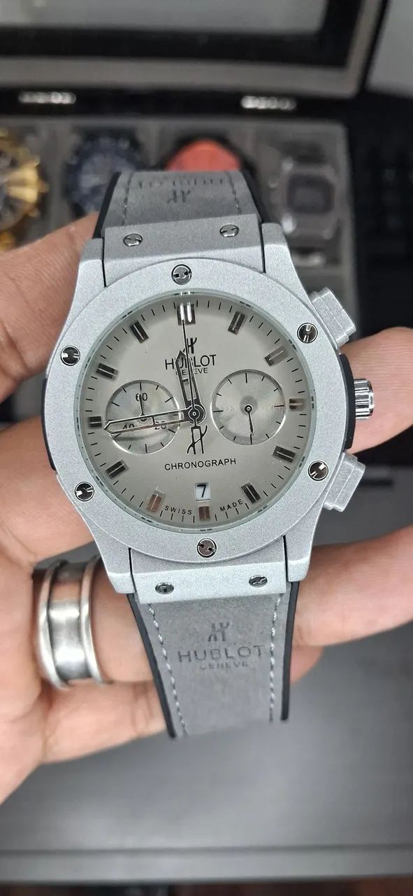 Relógio Cinza de Luxo 43MM  - Foto 5