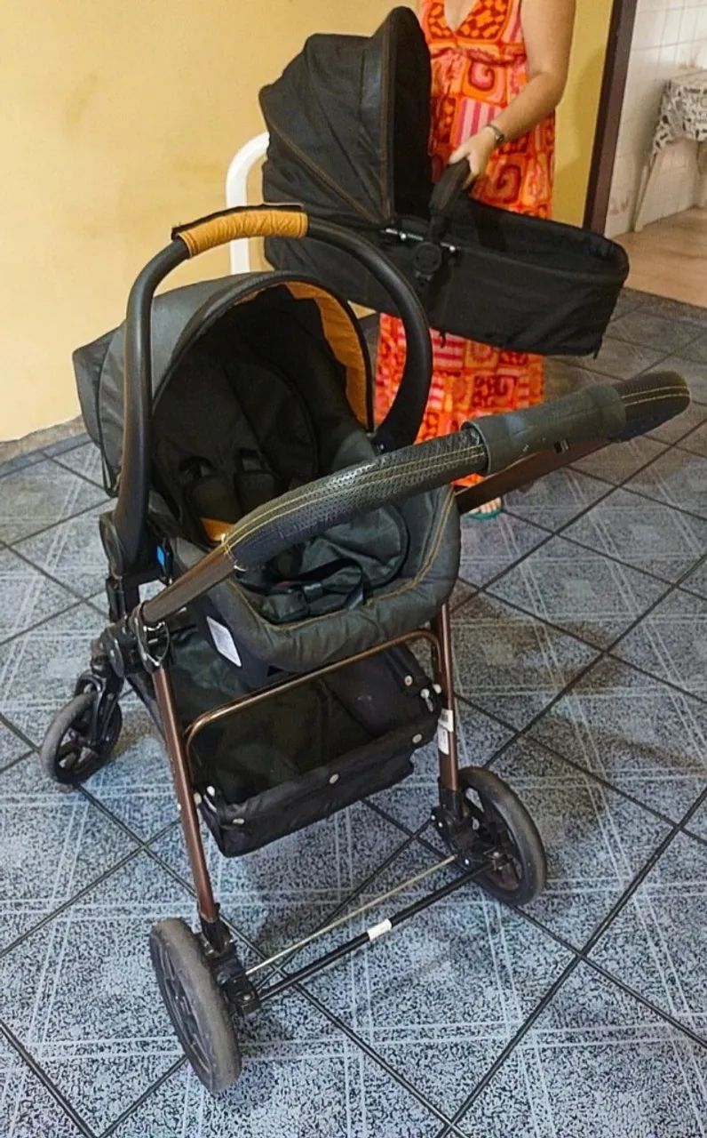 carrinho de bebê galzerano 3 em 1
