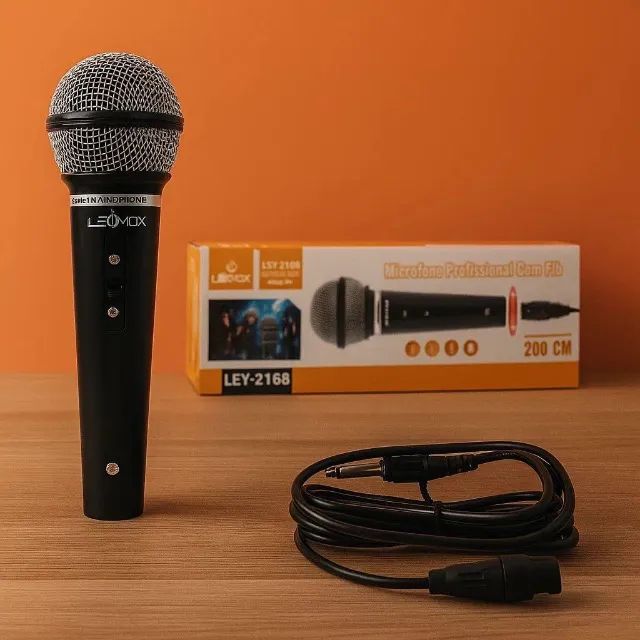 Microfone Profissional com Fio de 2m LEY-2168 Lehmox