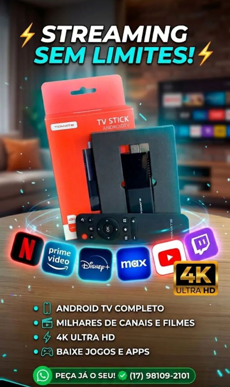 Smart TV Box 4K Tomate - Transforme sua TV em Smart - Foto 2